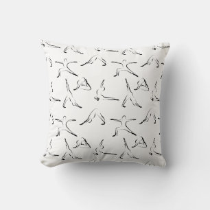 Yoga poses pattern cushion