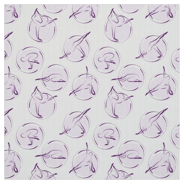 Yoga poses pattern fabric (Swatch)