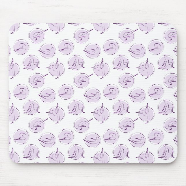 Yoga poses pattern mouse mat (Front)