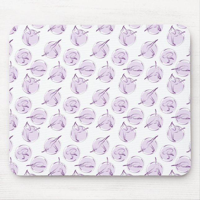 Yoga poses pattern mouse mat (Front)