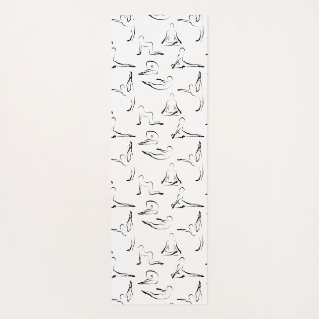 yoga poses pattern yoga mat (Back)