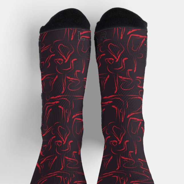 Yoga poses pattern | Yoga seamless pattern 12 Pape Socks (Top)