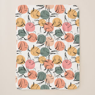 Yoga poses pattern Yoga seamless pattern 13 Sherpa Blanket