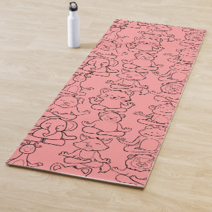 Yoga poses pattern Yoga seamless pattern 17 Mat