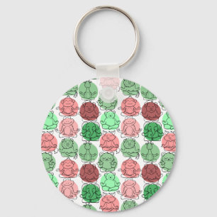 Yoga poses pattern Yoga seamless pattern 18 Key Ring