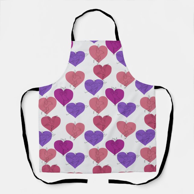 Yoga poses pattern | Yoga seamless pattern 1 Apron (Front)