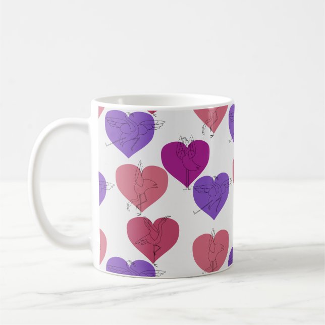 Yoga poses pattern | Yoga seamless pattern 1 Coffee Mug (Left)