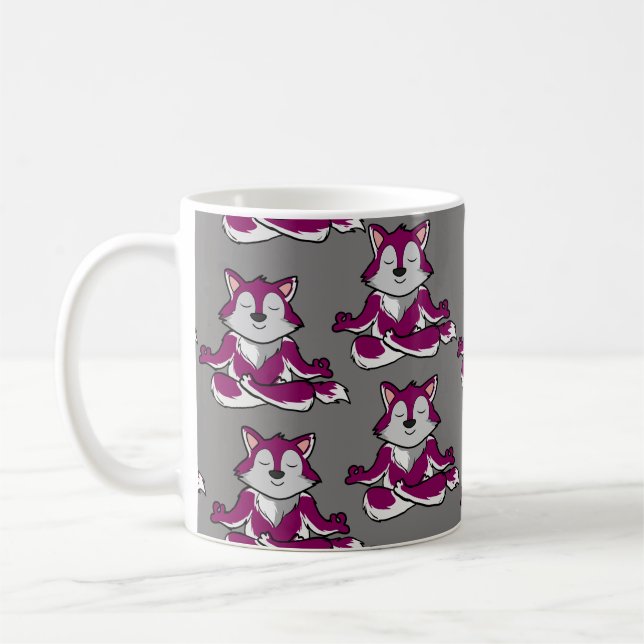 Yoga poses pattern | Yoga seamless pattern 20 Coffee Mug (Left)