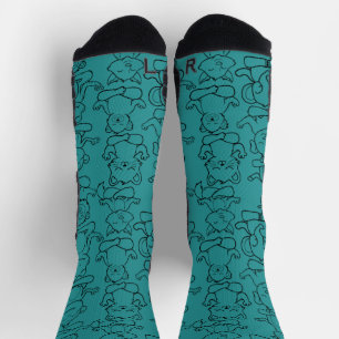 Yoga poses pattern Yoga seamless pattern 21 iPho Socks