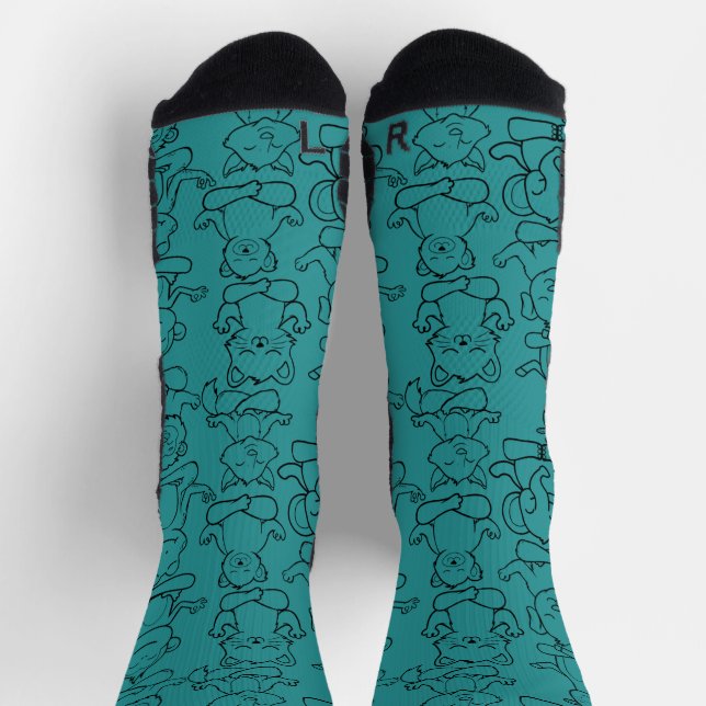 Yoga poses pattern | Yoga seamless pattern 21 iPho Socks (Top)