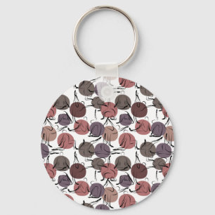 Yoga poses pattern Yoga seamless pattern 22 Key Ring