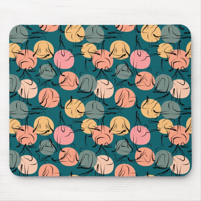 Yoga poses pattern | Yoga seamless pattern 23 Mouse Mat (Front)