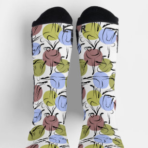 Yoga poses pattern Yoga seamless pattern 25 Show Socks