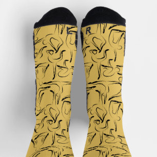 Yoga poses pattern Yoga seamless pattern 26 Case Socks