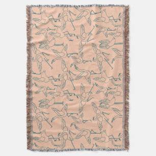Yoga poses pattern   Yoga seamless pattern 29 Throw Blanket