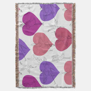 Yoga poses pattern Yoga seamless pattern 2 Throw Blanket