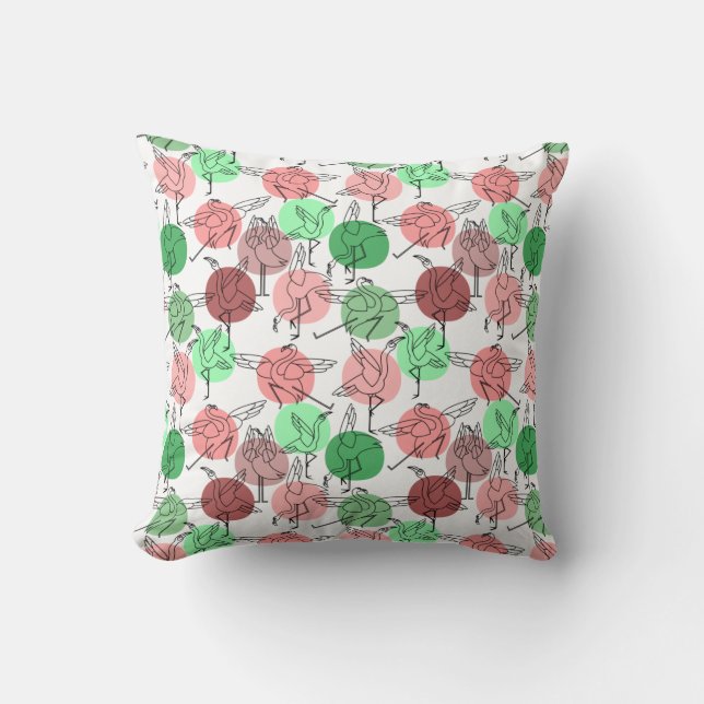 Yoga poses pattern | Yoga seamless pattern 30 Cushion (Front)
