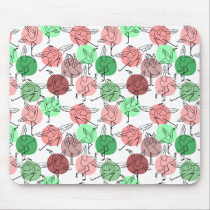 Yoga poses pattern   Yoga seamless pattern 30 Mouse Mat