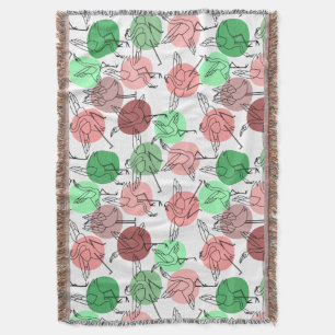 Yoga poses pattern Yoga seamless pattern 30 Throw Blanket