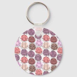 Yoga poses pattern Yoga seamless pattern 31 Key Ring