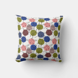 Yoga poses pattern Yoga seamless pattern 34 Cushion