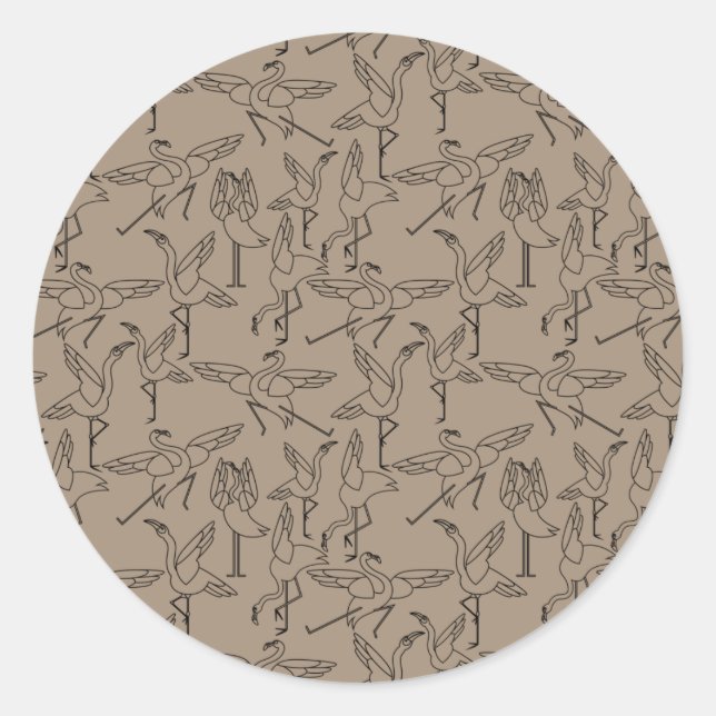 Yoga poses pattern | Yoga seamless pattern 35 Classic Round Sticker (Front)