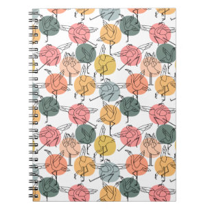 Yoga poses pattern Yoga seamless pattern 37 Notebook
