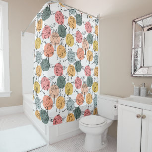 Yoga poses pattern Yoga seamless pattern 37 Shower Curtain