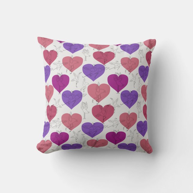 Yoga poses pattern | Yoga seamless pattern 3 Cushion (Front)