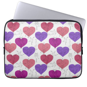 Yoga poses pattern   Yoga seamless pattern 3 Laptop Sleeve