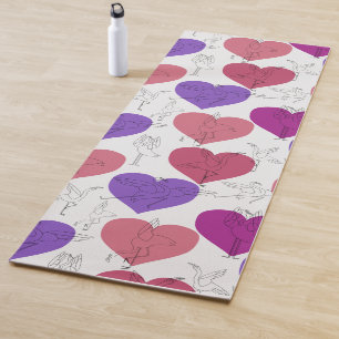 Yoga poses pattern   Yoga seamless pattern 3 Mat