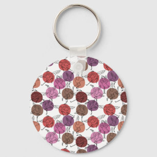 Yoga poses pattern   Yoga seamless pattern 40 Key Ring