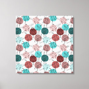 Yoga poses pattern Yoga seamless pattern 41 Canvas Print