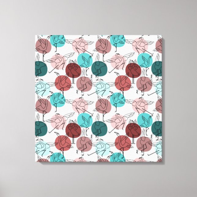 Yoga poses pattern | Yoga seamless pattern 41 Canvas Print (Front)