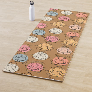 Yoga poses pattern Yoga seamless pattern 43 Mat