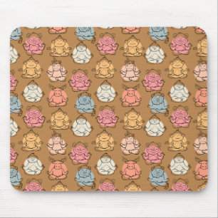Yoga poses pattern Yoga seamless pattern 43 Mouse Mat