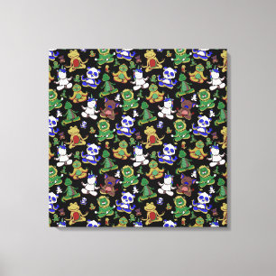 Yoga poses pattern Yoga seamless pattern 45 Canvas Print