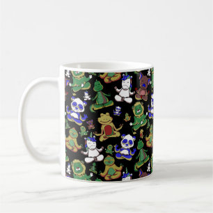 Yoga poses pattern Yoga seamless pattern 45 Coffee Mug