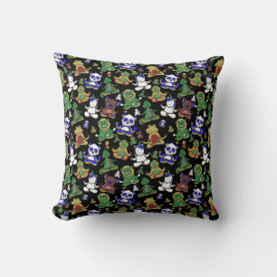 Yoga poses pattern Yoga seamless pattern 45 Cushion