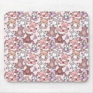 Yoga poses pattern Yoga seamless pattern 48 Mouse Mat
