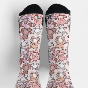 Yoga poses pattern Yoga seamless pattern 48 Tape Socks