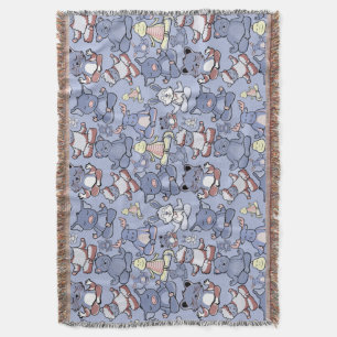 Yoga poses pattern Yoga seamless pattern 49 Throw Blanket