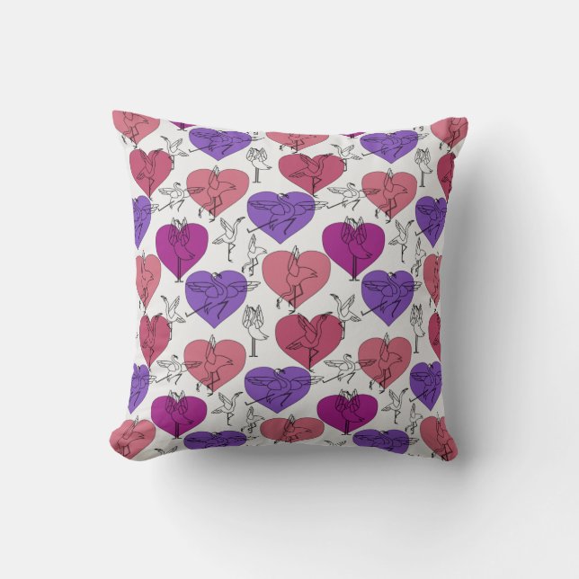 Yoga poses pattern | Yoga seamless pattern 4 Cushion (Front)