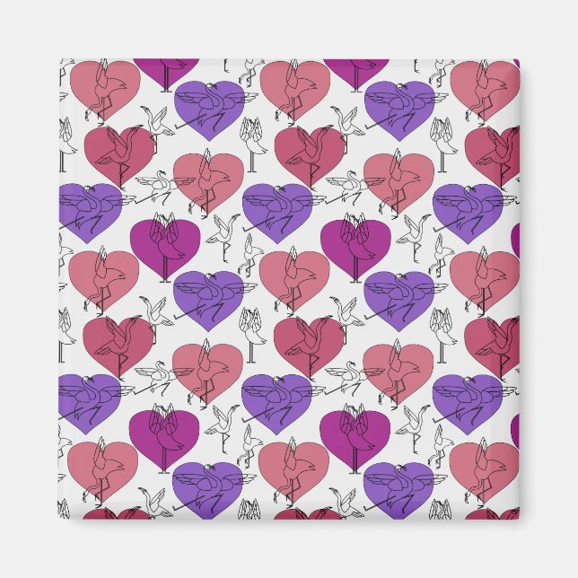 Yoga poses pattern | Yoga seamless pattern 4 Magnet (Front)