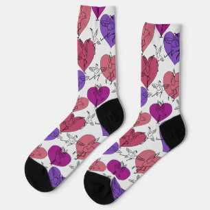Yoga poses pattern Yoga seamless pattern 4 Wrapp Socks
