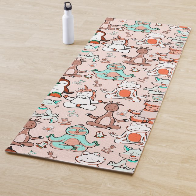 Yoga poses pattern | Yoga seamless pattern 51 Mat (In Situ)