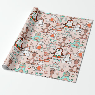 Yoga poses pattern   Yoga seamless pattern 51 Wrapping Paper