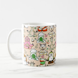 Yoga poses pattern Yoga seamless pattern 52 Coffee Mug