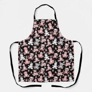 Yoga poses pattern Yoga seamless pattern 55 Apron
