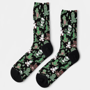 Yoga poses pattern Yoga seamless pattern 56 Thro Socks